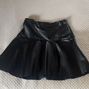 LAUREN Ralph Lauren Leather Black Skirt